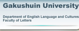 department of English Language and Cultures of Gakushuin University Faculty of Letters